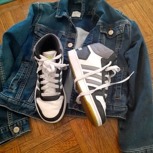 Lightly used Adidas sneakers and brand new denim